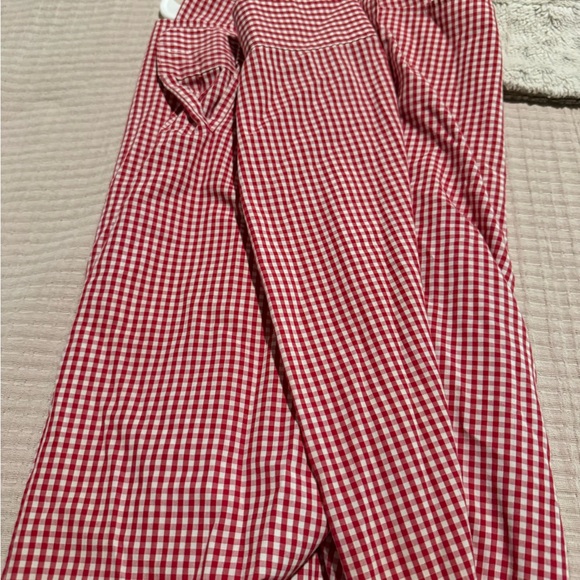 FOXCROFT women’s wrinkle free dress shirt size 14 red and white checkered - Picture 6 of 7